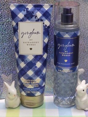Bath & Body Works Gingham Body Cream & Fine Fragrance Mist Set NEW